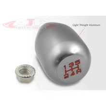 Load image into Gallery viewer, Universal 5 Speed M10x1.5 Type-R Style Shift Knob Grey with White Lettering