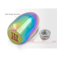 Load image into Gallery viewer, Universal 5 Speed M10x1.5 Type-R Style Shift Knob Neo Chrome with Red Lettering