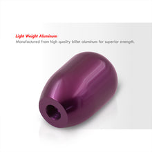 Load image into Gallery viewer, Universal 5 Speed M10x1.5 Type-R Style Shift Knob Purple with White Lettering