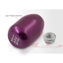 Load image into Gallery viewer, Universal 5 Speed M10x1.5 Type-R Style Shift Knob Purple with White Lettering