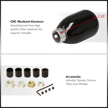 Load image into Gallery viewer, Universal 5 Speed M8 M10 M12 Type-R Style Shift Knob Black with Red Lettering