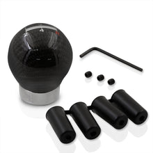 Load image into Gallery viewer, Universal 5 Speed M8 M10 M12 Ball Shift Knob Black Carbon Fiber