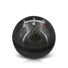 Load image into Gallery viewer, Universal 5 Speed M10x1.5 Ball Shift Knob Black Carbon Fiber with Black Rings