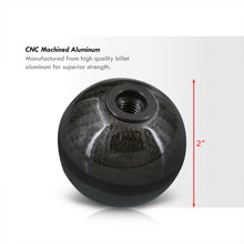 Load image into Gallery viewer, Universal 5 Speed M10x1.5 Ball Shift Knob Black Carbon Fiber with Black Rings