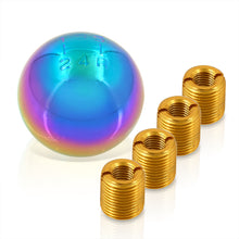 Load image into Gallery viewer, Universal 5 Speed M8 M10 M12 Ball Shift Knob Neo Chrome
