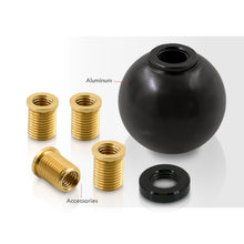 Load image into Gallery viewer, Universal 5 Speed M8 M10 M12 Ball Shift Knob Black with Red Lettering