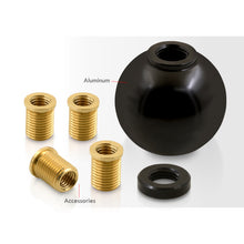 Load image into Gallery viewer, Universal 6 Speed M8 M10 M12 Ball Shift Knob Black with Red Lettering