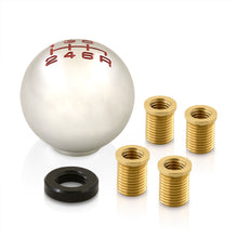 Load image into Gallery viewer, Universal 6 Speed M8 M10 M12 Ball Shift Knob Chrome with Red Lettering