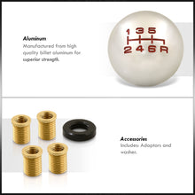 Load image into Gallery viewer, Universal 6 Speed M8 M10 M12 Ball Shift Knob Chrome with Red Lettering