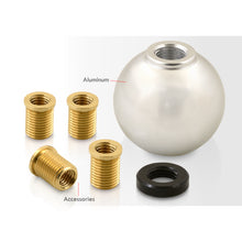 Load image into Gallery viewer, Universal 6 Speed M8 M10 M12 Ball Shift Knob Chrome with Red Lettering