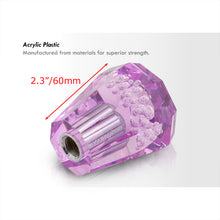 Load image into Gallery viewer, Universal M8 M10 M12 60MM Diamond Bubble Shift Knob Purple