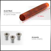 Load image into Gallery viewer, Universal M8 M10 M12 300MM Crystal Fusion Shift Knob Amber