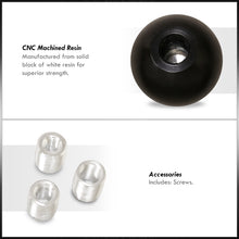 Load image into Gallery viewer, Universal 6 Speed M8 M10 M12 Fuckin' Fast Ball Shift Knob Black with Green Lettering (Top Right Reverse)