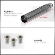 Load image into Gallery viewer, Universal M8 M10 M12 300MM Crystal Octogon Bubble Shift Knob Black