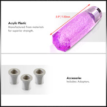 Load image into Gallery viewer, AJP Distributors 5.9&quot; 150mm Crystal Octagon Bubble Purple Shift Knob Quick Short Throw M12 X 1.25&quot; Thread Pitch w/ M8 M10 Adapters Compatible/Replacement For Universal Car Manual Transmission Gear Box
