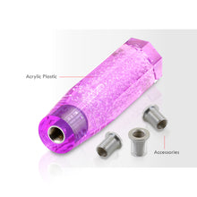 Load image into Gallery viewer, AJP Distributors 5.9" 150mm Crystal Octagon Bubble Purple Shift Knob Quick Short Throw M12 X 1.25" Thread Pitch w/ M8 M10 Adapters Compatible/Replacement For Universal Car Manual Transmission Gear Box