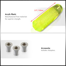 Load image into Gallery viewer, Universal M8 M10 M12 150MM Crystal Octogon Bubble Shift Knob Neon Yellow