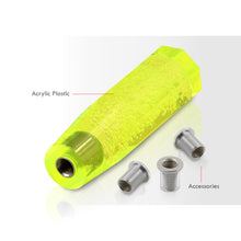 Load image into Gallery viewer, Universal M8 M10 M12 150MM Crystal Octogon Bubble Shift Knob Neon Yellow