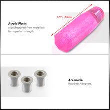 Load image into Gallery viewer, Universal M8 M10 M12 150MM Crystal Octogon Bubble Shift Knob Neon Pink