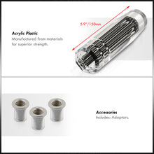 Load image into Gallery viewer, Universal M8 M10 M12 150MM Crystal Shift Knob Clear with Neon Black Stripes