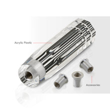 Load image into Gallery viewer, Universal M8 M10 M12 150MM Crystal Shift Knob Clear with Neon Black Stripes