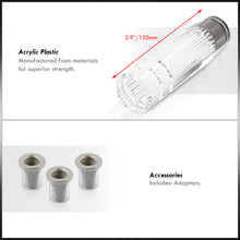 Load image into Gallery viewer, Universal M8 M10 M12 150MM Crystal Shift Knob Clear with Neon White Stripes