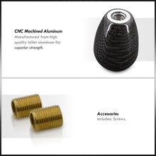 Load image into Gallery viewer, Universal 6 Speed M8 M10 M12 Type-R Style Shift Knob Carbon Fiber with White Lettering
