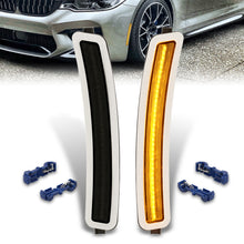 Load image into Gallery viewer, BMW 5 Series G30 F90 2017-2023 Front Bumper Amber LED Side Marker Reflector Lights Smoke Len
