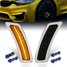 Load image into Gallery viewer, BMW 3 Series F80 M3 Sedan 2015-2018 / F82 F83 M4 Coupe 2014-2020 Front Bumper Amber LED Side Marker Reflector Lights Smoke Len