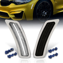 Load image into Gallery viewer, BMW 3 Series F80 M3 Sedan 2015-2018 / F82 F83 M4 Coupe 2014-2020 Front Bumper White LED Side Marker Reflector Lights Smoke Len