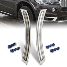Load image into Gallery viewer, BMW X5 F15 2014-2018 / X5 M 2015-2018 Front Bumper White LED Side Marker Reflector Lights Clear Len