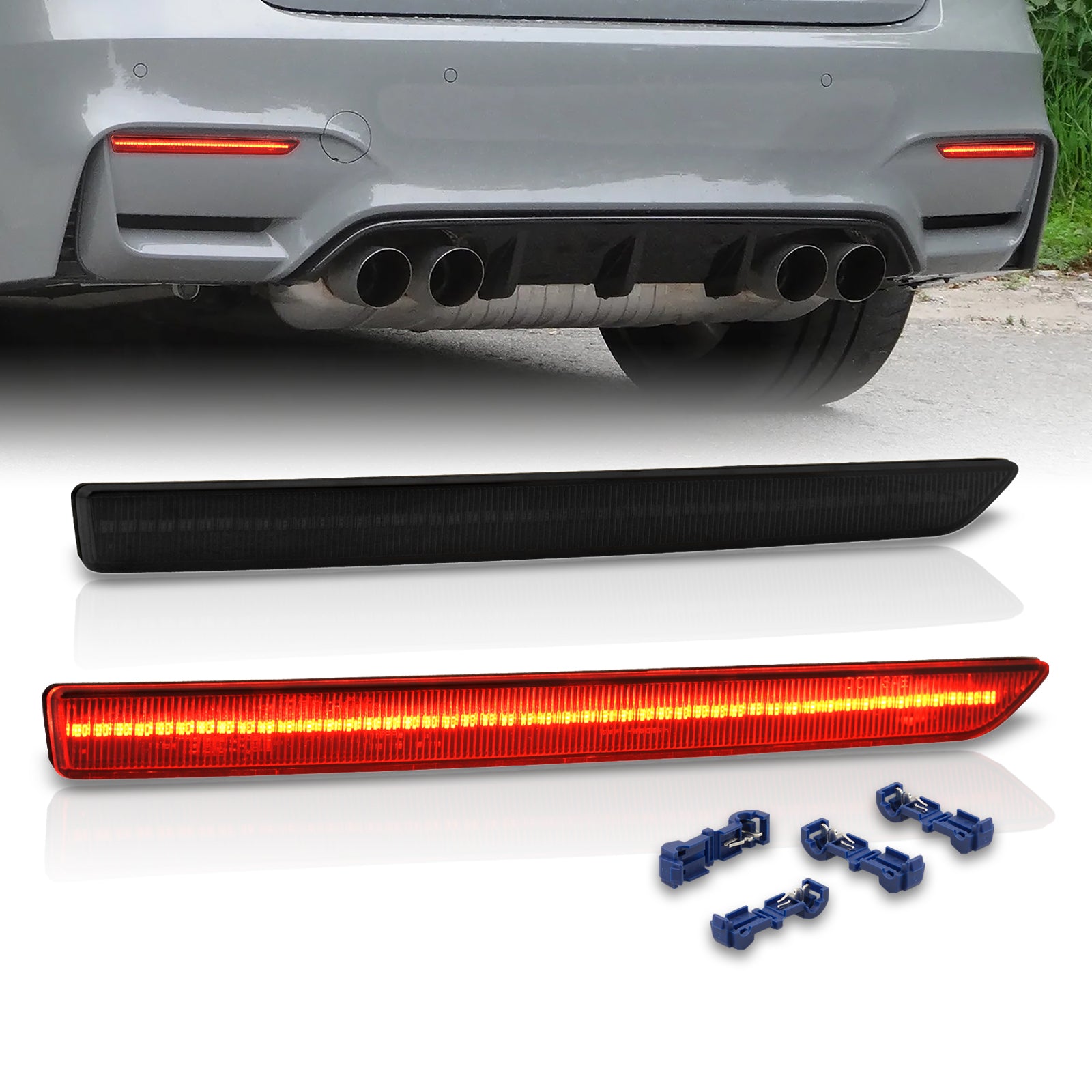 Feux Arrière LED VLAND Pour BMW Série 3 F30/F80 (2013-2018) - Neufs - Séquentiels - Certifiés DOT/SAE - Avec Ampoules