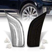 Load image into Gallery viewer, Chevrolet Escalade Suburban Tahoe 2021-2022 / GMC Yukon XL 2021-2023 Front White LED Side Marker Lights Smoke Len
