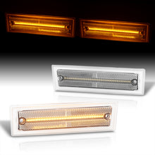 Load image into Gallery viewer, Chevrolet GMC C/K C10 1500 2500 3500 Pickup Blazer Jimmy Suburban 1981-1986 Front Amber LED Side Marker Lights Clear Len