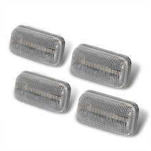 Load image into Gallery viewer, Chevrolet Silverado (Dually) 2500HD 3500HD 2015-2021 / GMC Sierra (Dually) 2500HD 3500HD 2015-2021 4 Piece Front Amber & Rear Red LED Fender Side Marker Lights Clear Len