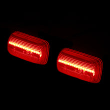 Load image into Gallery viewer, Chevrolet Silverado (Dually) 2500HD 3500HD 2015-2021 / GMC Sierra (Dually) 2500HD 3500HD 2015-2021 4 Piece Front Amber & Rear Red LED Fender Side Marker Lights Smoke Len