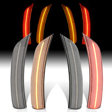 Load image into Gallery viewer, Chrysler Pacifica 2017-2022 / Voyager 2020-2022 4 Piece Front Amber & Rear Red LED Fender Side Marker Lights Clear Len