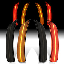 Load image into Gallery viewer, Chrysler Pacifica 2017-2022 / Voyager 2020-2022 4 Piece Front Amber & Rear Red LED Fender Side Marker Lights Smoke Len