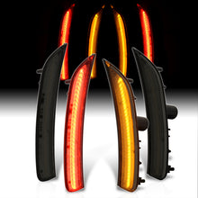 Load image into Gallery viewer, Chrysler 200 2015-2017 4 Piece Front Amber & Rear Red LED Fender Side Marker Lights Smoke Len