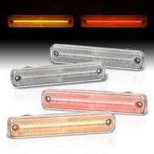 Load image into Gallery viewer, Ford Bronco 1978-1979 / F100 F150 F250 1973-1979 / E150 E350 Econoline 1975-1991 4 Piece Front Amber & Rear Red LED Side Marker Lights Clear Len