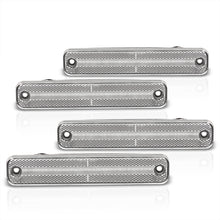 Load image into Gallery viewer, Ford Bronco 1978-1979 / F100 F150 F250 1973-1979 / E150 E350 Econoline 1975-1991 4 Piece Front Amber & Rear Red LED Side Marker Lights Clear Len