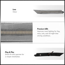 Load image into Gallery viewer, Ford Fusion 2006-2009 / Mercury Milan 2006-2009 Front Amber LED Side Marker Lights Clear Len