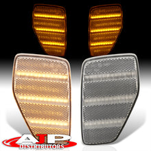 Load image into Gallery viewer, Hummer H3 2006-2010 / H3T 2009-2010 Front Amber LED Side Marker Lights Clear Len