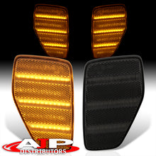 Load image into Gallery viewer, Hummer H3 2006-2010 / H3T 2009-2010 Front Amber LED Side Marker Lights Smoke Len