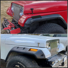 Load image into Gallery viewer, Jeep Wrangler YJ 1987-1995 Front Amber LED Side Marker Lights Smoke Len
