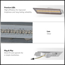 Load image into Gallery viewer, Chevrolet Camaro 2010-2015 Amber LED Front Side Marker Lights Clear Len