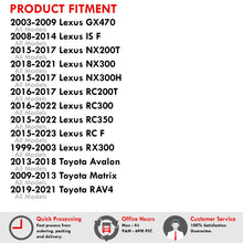 Load image into Gallery viewer, Lexus GX470 2003-2007 / IS F 2008-2014 / NX200t NX300 NX300h 2015-2021 / RC300t RC300 RC350 RC F 2015-2022 / RX300 1999-2003 / Toyota Avalon 2013-2018 / RAV4 2019-2021 / Sienna 2011-2020 Rear Red LED Reflector Lights Smoke Len