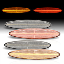 Load image into Gallery viewer, Lexus SC430 2002-2010 4 Piece Front Amber & Rear Red LED Fender Side Marker Lights Clear Len