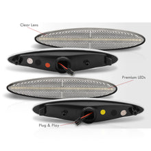 Load image into Gallery viewer, Lexus SC430 2002-2010 4 Piece Front Amber & Rear Red LED Fender Side Marker Lights Clear Len