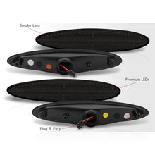 Load image into Gallery viewer, Lexus SC430 2002-2010 4 Piece Front Amber & Rear Red LED Fender Side Marker Lights Smoke Len